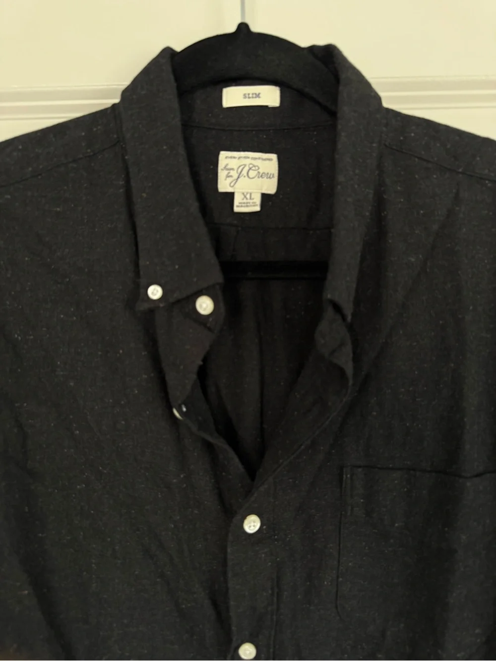 J. Crew Black Long-Sleeve Button-Down Shirt